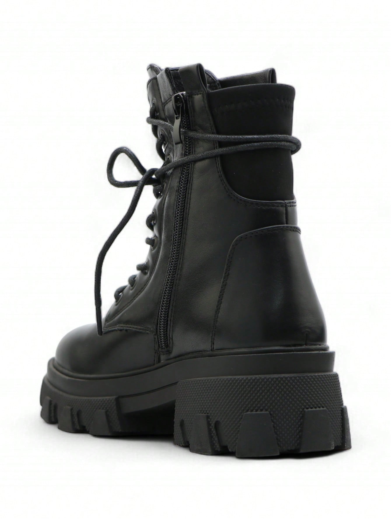 Bottes de cheville à lacets unisexes rétro avec semelle épaisse, convenant pour l'extérieur, les voyages, les festivals, l'automne/l'hiver