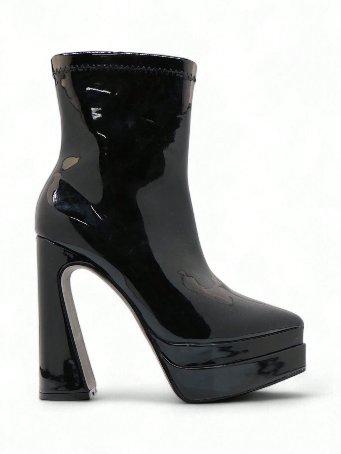 Bottines à Plateforme Verni Fuchsia, Haut Talon bloc – Sélection Halloween