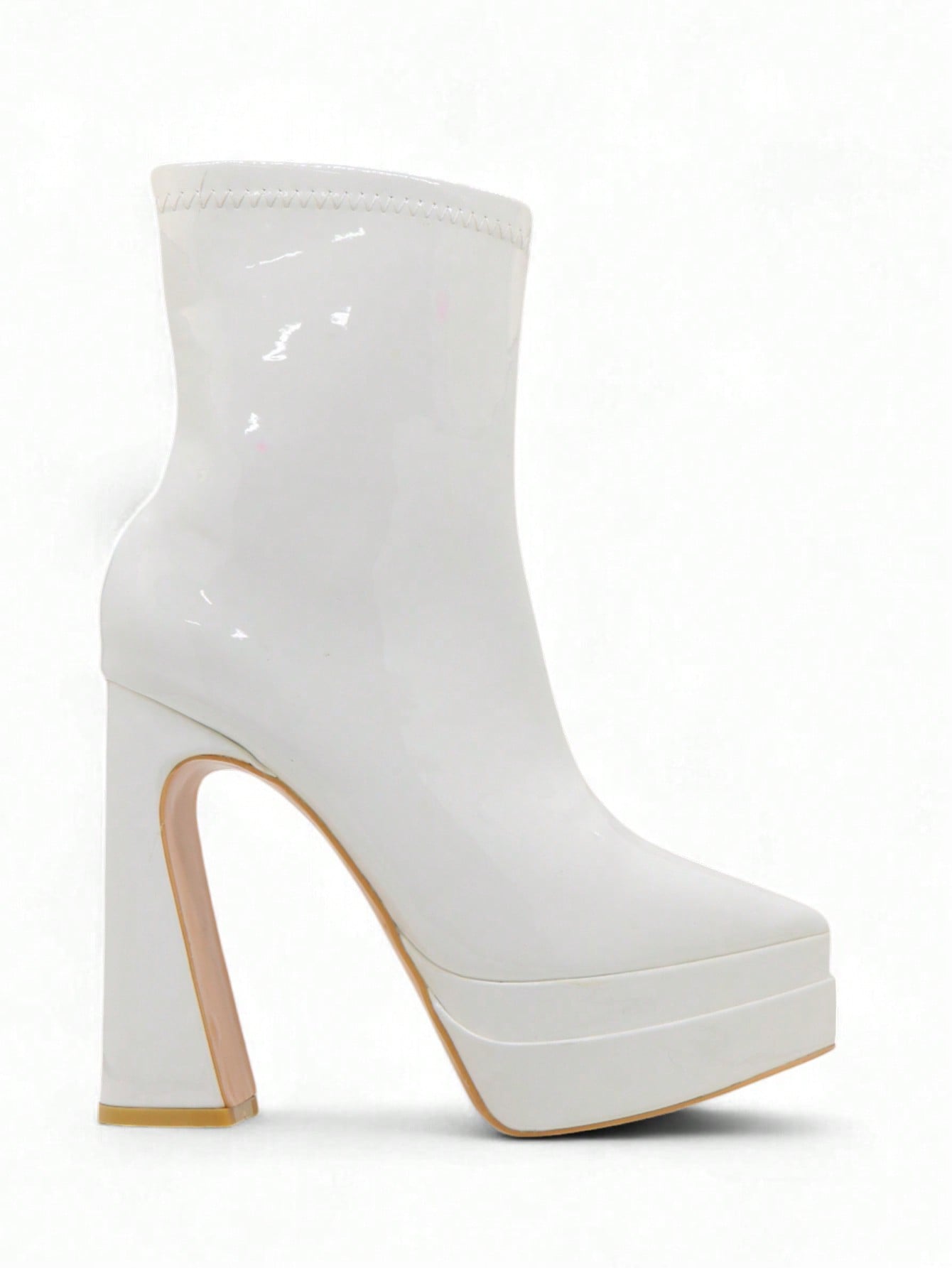 Bottines à Plateforme Verni Fuchsia, Haut Talon bloc – Sélection Halloween