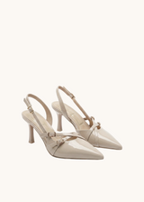 Escarpins Slingback vernis à brides croisées