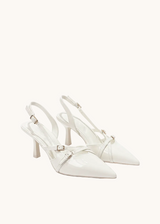 Escarpins Slingback vernis à brides croisées
