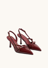 Escarpins Slingback vernis à brides croisées