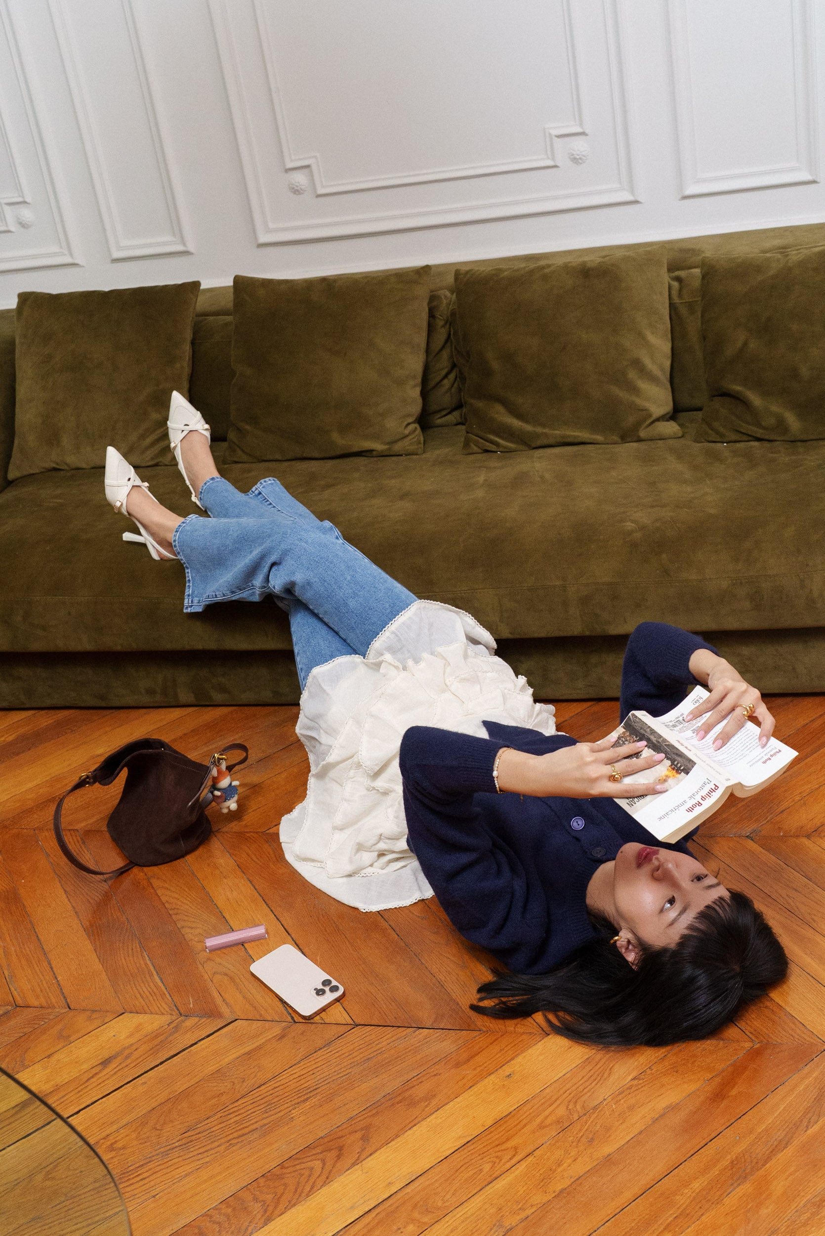 Escarpins Slingback vernis plissés à brides croisées