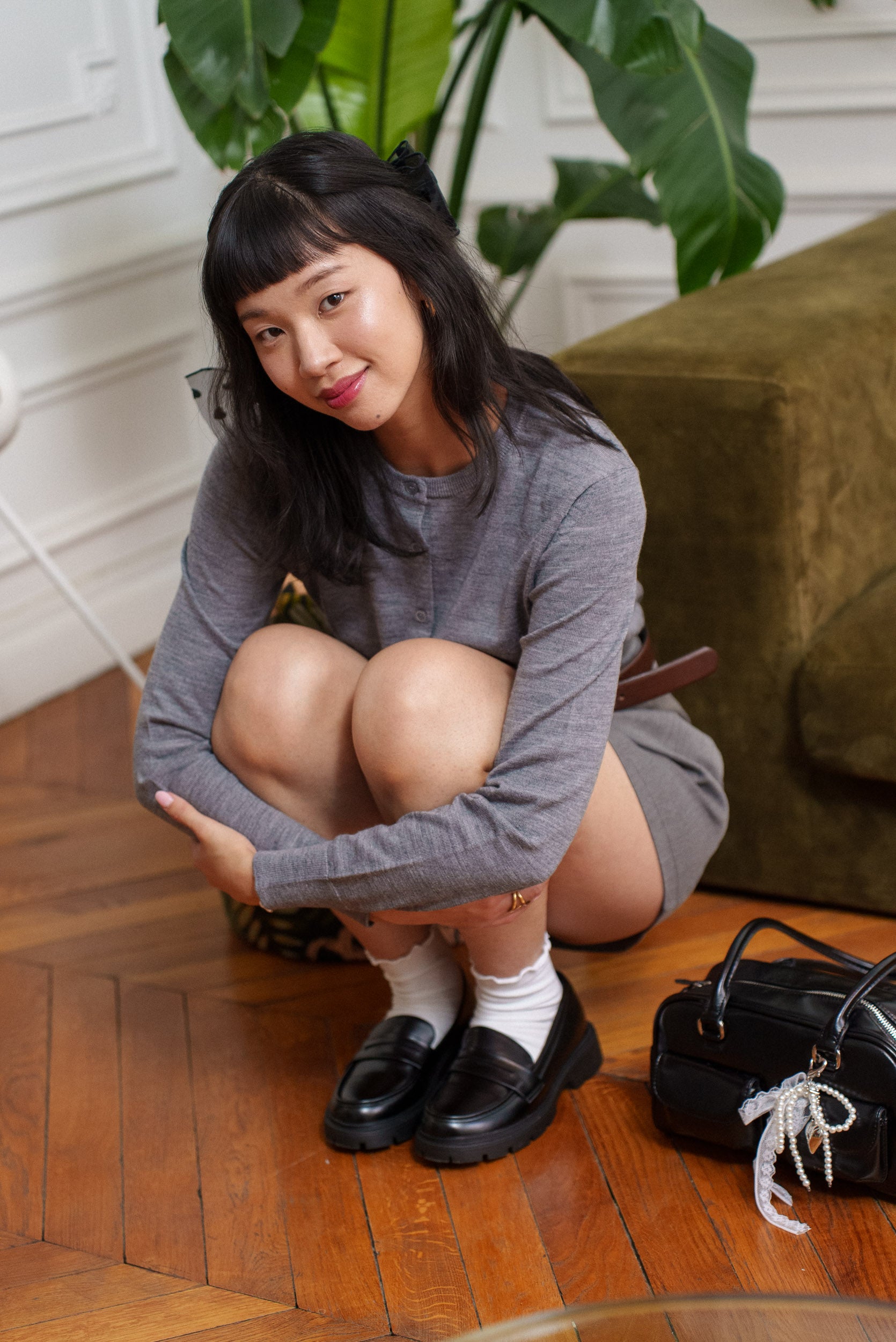 Mocassins en cuir matte