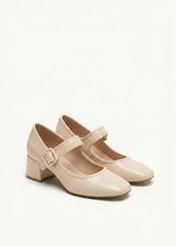 Babies vernis talons carrés blocs à brides