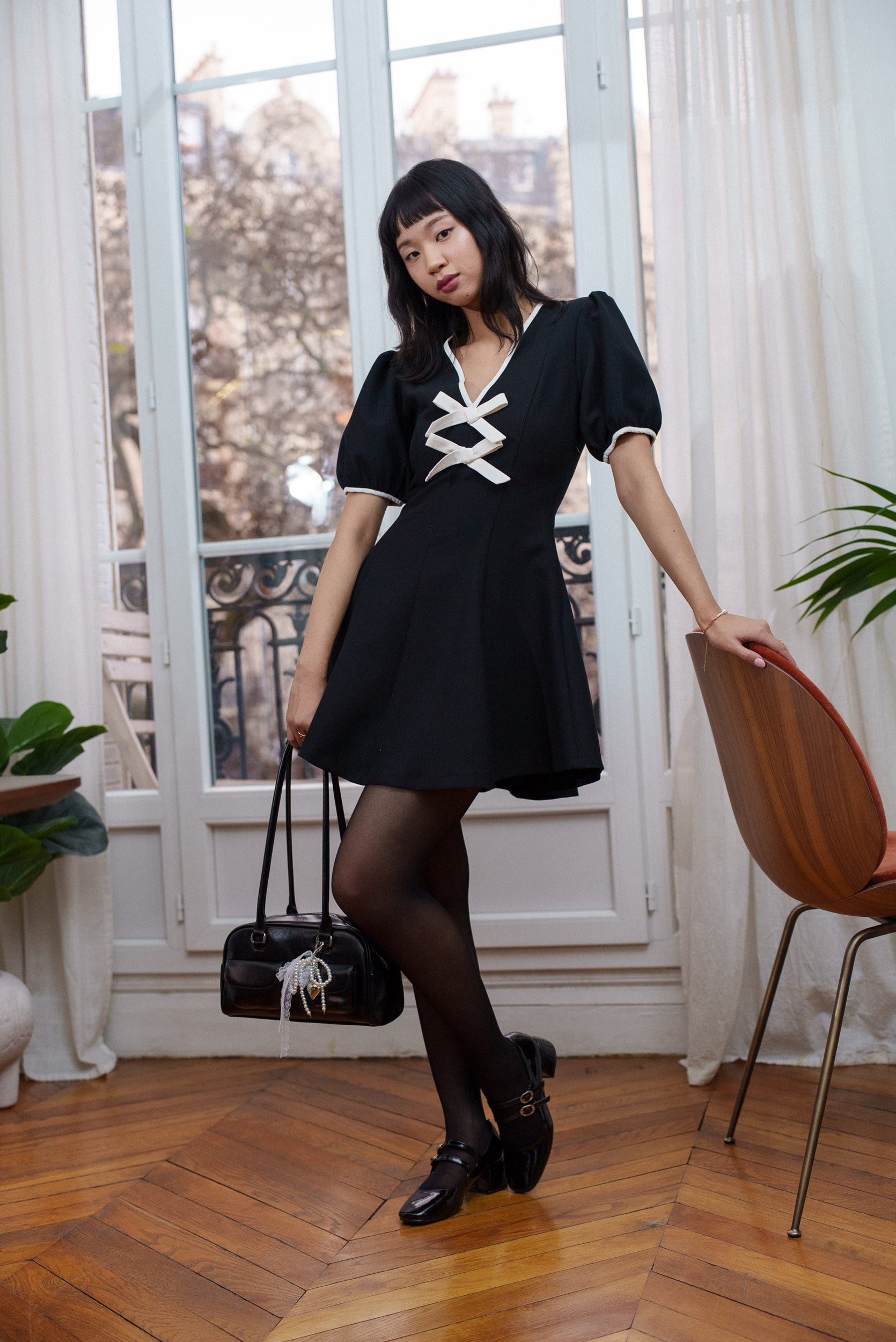 Babies vernis talons carrés blocs à doubles brides