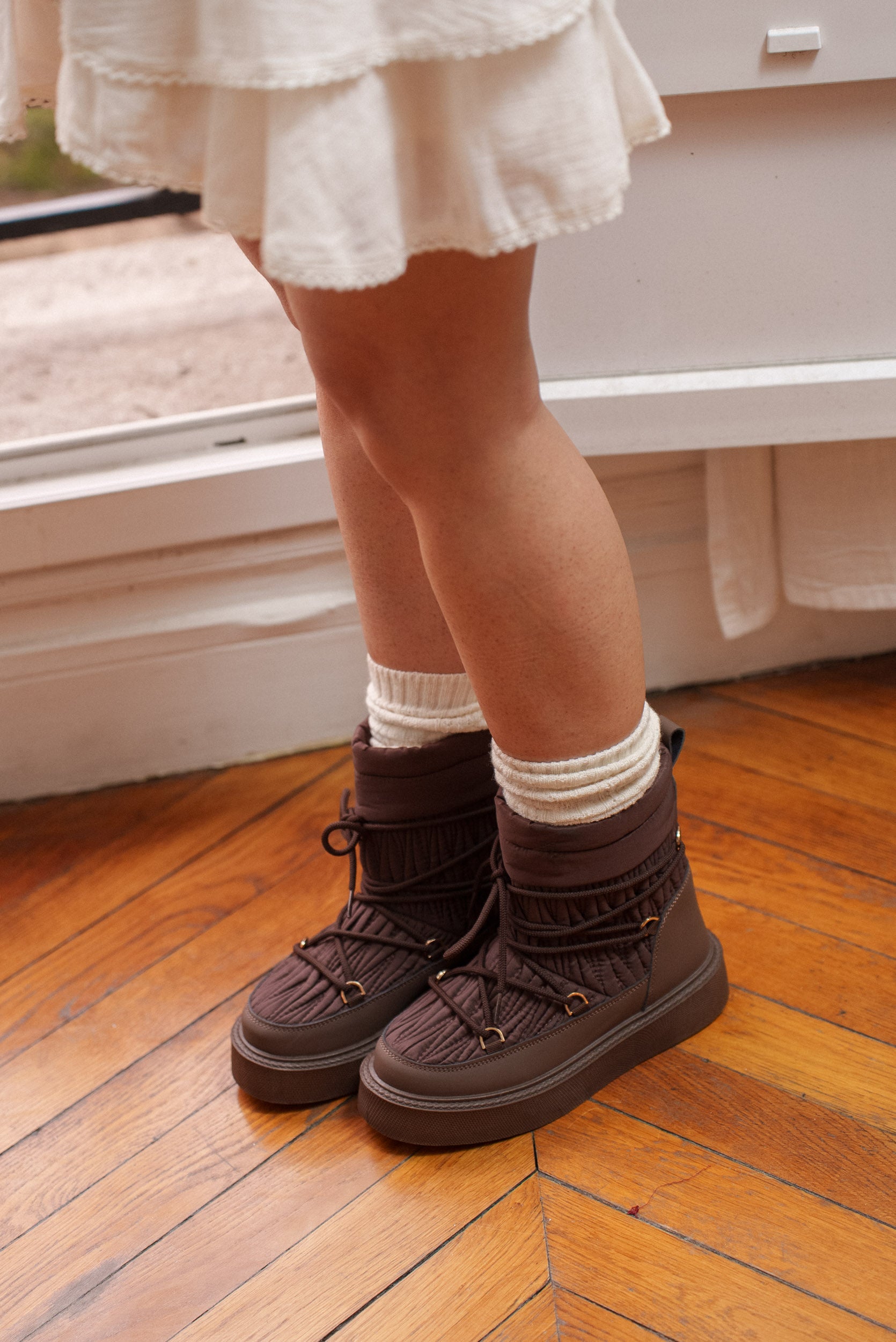 Bottes après-ski matelassées à plateformes