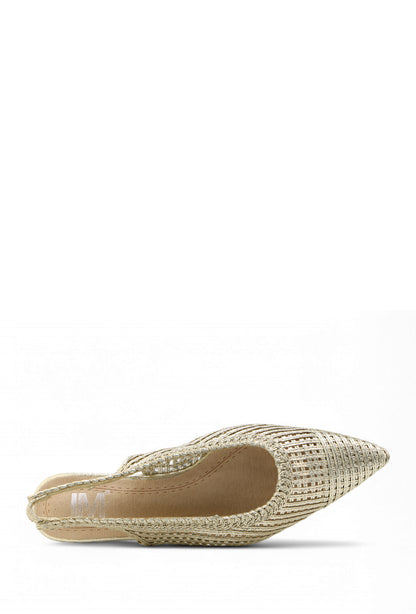 Ballerines Iris Slingback "Golden Radiance" - L'Éclat Discret à Vos Pieds