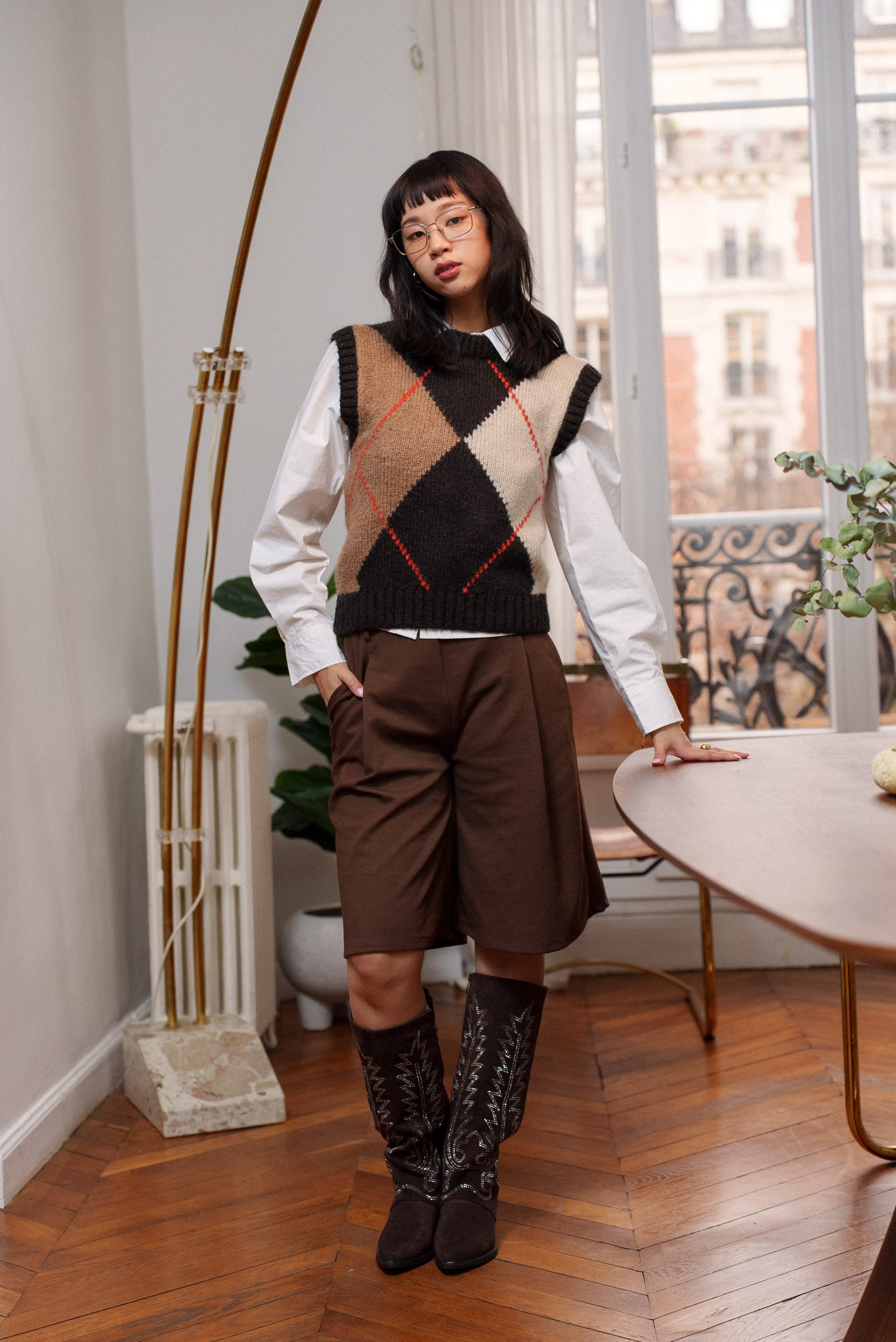 Santiags suédine à strass