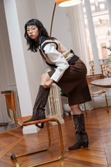 Santiags suédine à strass