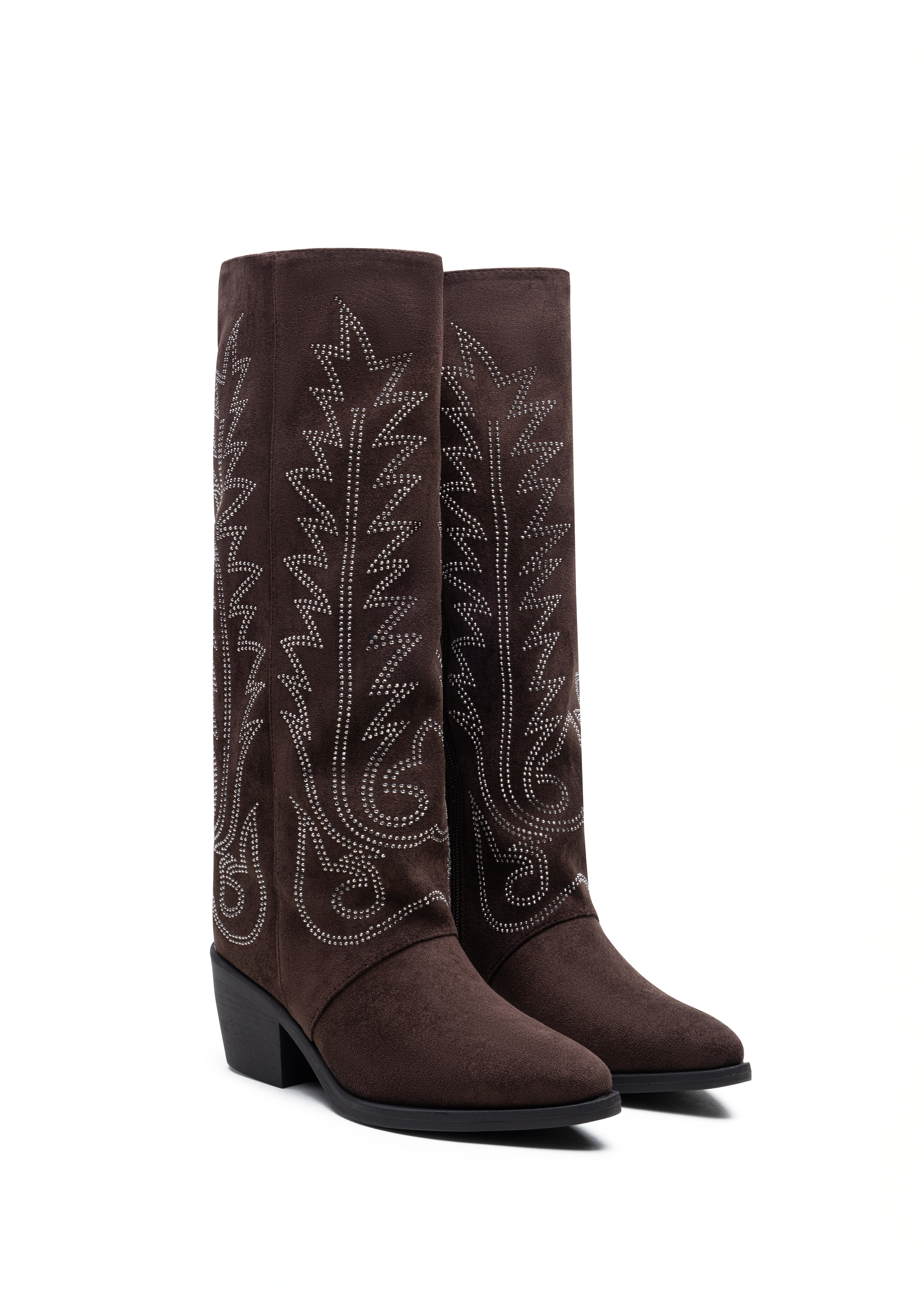 Santiags suédine à strass