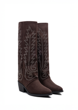 Santiags suédine à strass