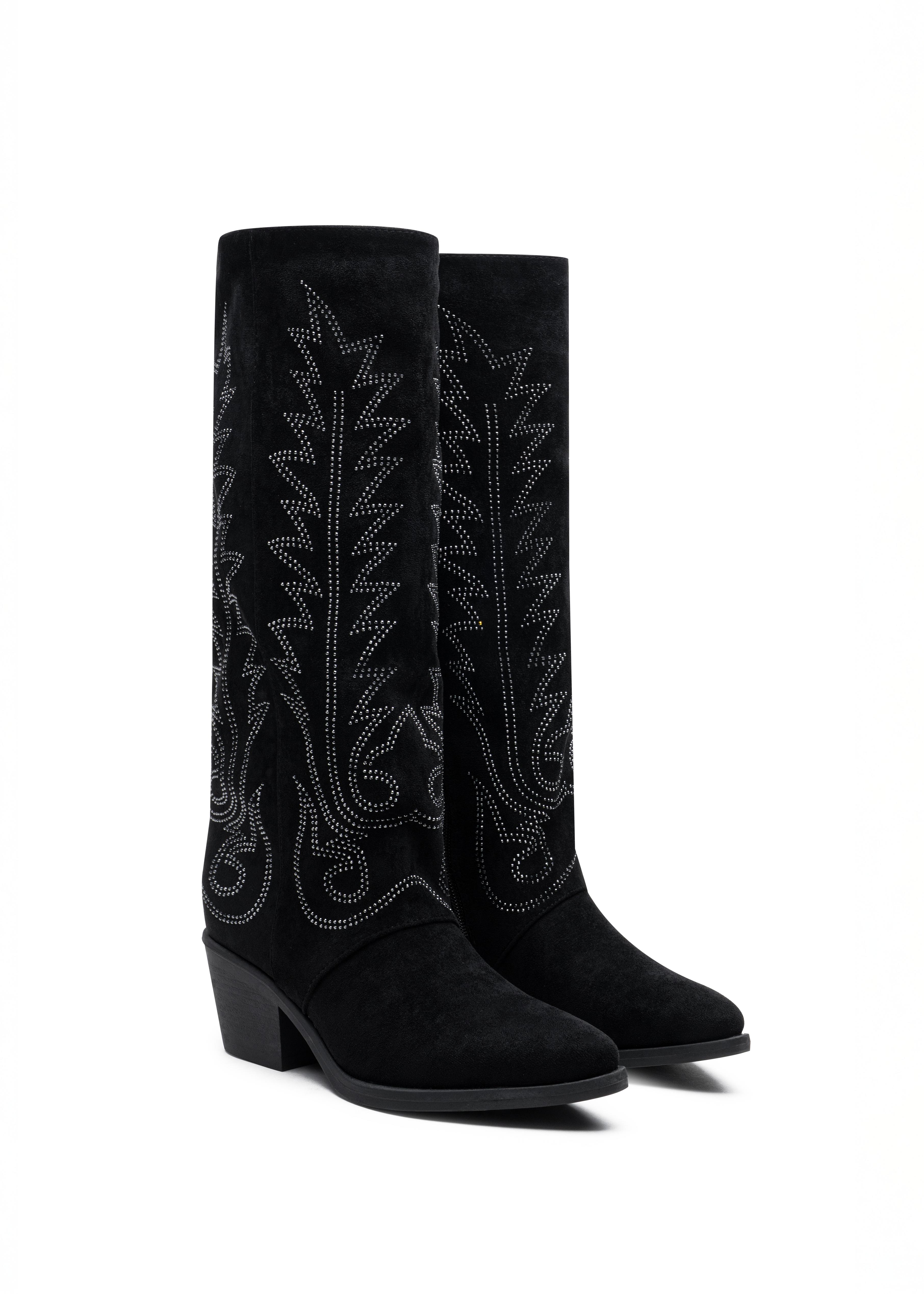 Santiags suédine à strass