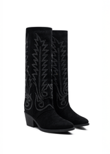 Santiags suédine à strass