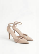 Escarpins bouts pointus vernis à brides