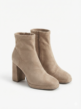 Bottines courtes suedine à talons blocs